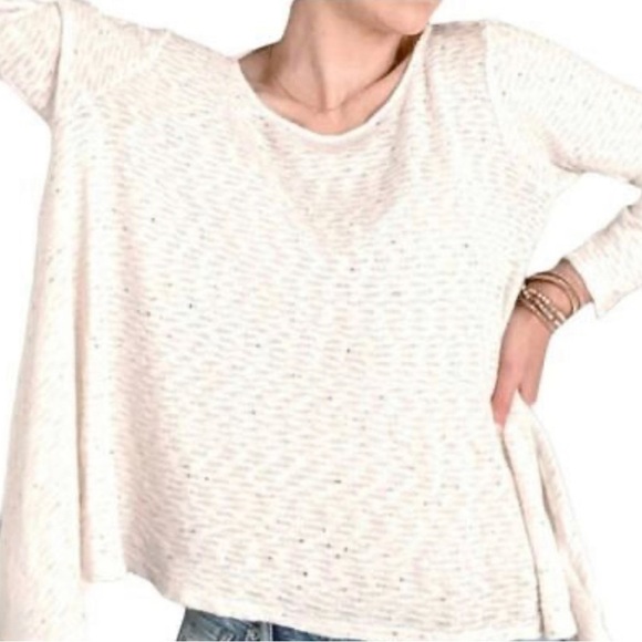 Anthropologie Tops - ANTHROPOLOGIE PUELLA Slub Speckled Long Sleeve Top Size M